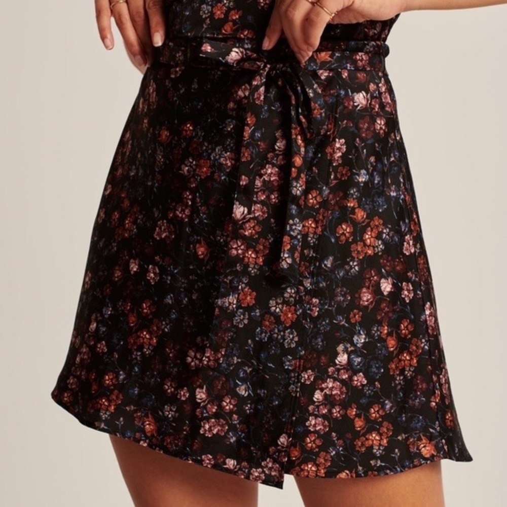 Abercrombie and Fitch Satin Wrap Mini Skirt